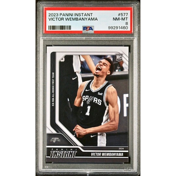 Victor Wembanyama 2023 Panini NBA All-Rookie 1st Team #577 Rookie Card PSA 8 - Picture 1 of 2